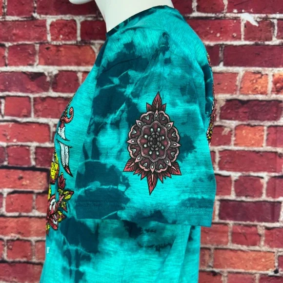 Affliction Black Label Men’s Tiger Rhinestone Short Sleeve T-shirt- XL /3XL -NWT - Picture 6 of 14